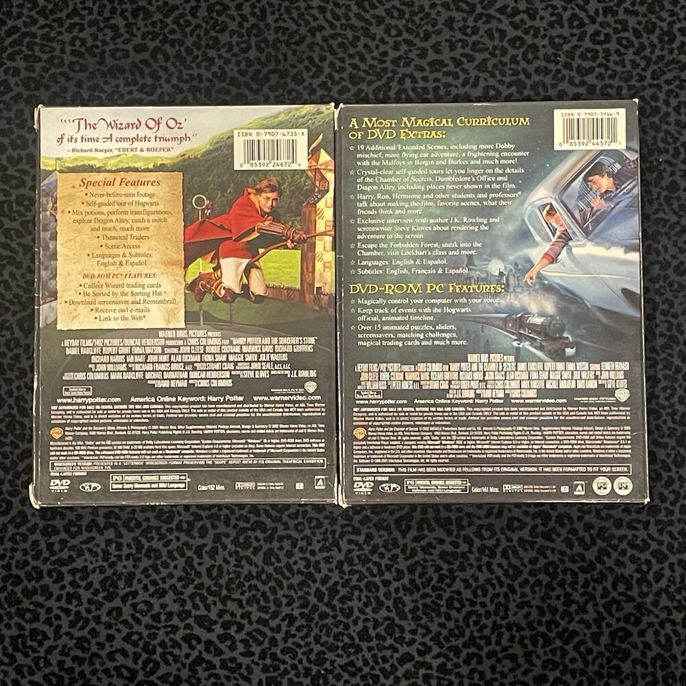 Harry Potter DVD ROM Disc Set Of 2 The Sorcerers Stone The Chamber of Secrets - Picture 4 of 4